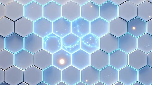 White Hexagon Pattern Minimal Background