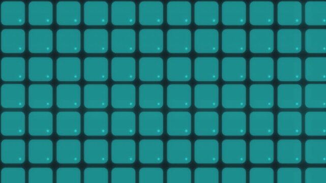 Digital Square Grid Motion Graphic Interface, glowing blue  pixels on background, motion graphics element