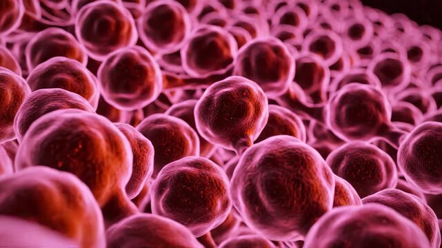 Closeup view of cellular structures