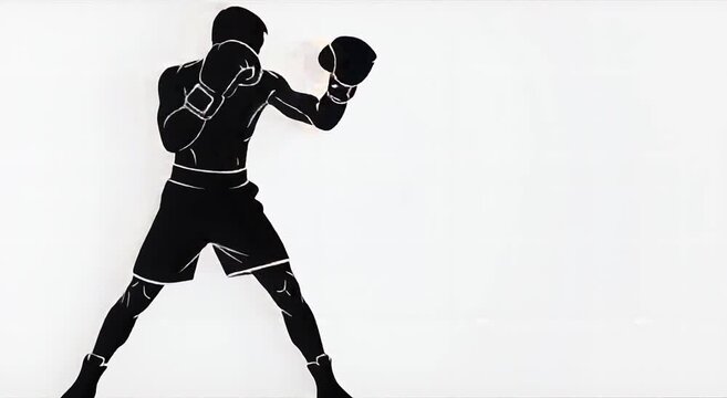 Boxing Stance Silhouette Boxer Punching