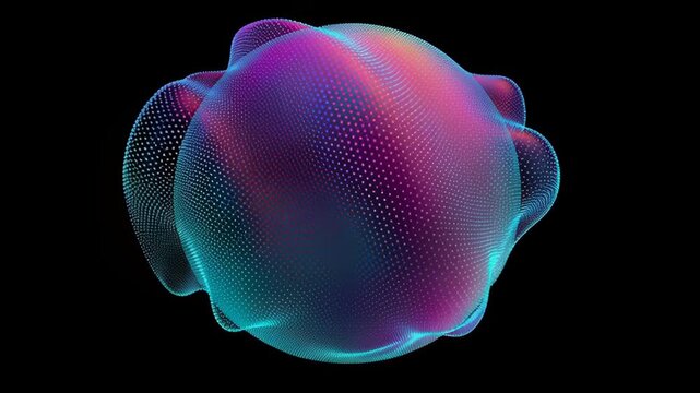 Wave particle digital splash array glitch sphere distortion datum technology cyberspace network business computer abstract futuristic information database programming software future