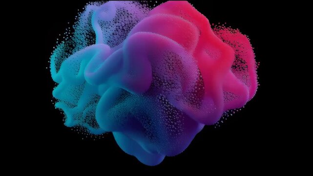 Brain wave particle digital splash array glitch sphere distortion datum technology cyberspace network business computer abstract futuristic information database programming software future