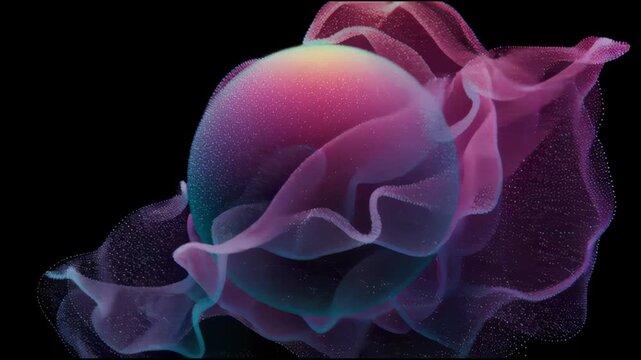 Wave particle digital splash array glitch sphere distortion datum technology cyberspace network business computer abstract futuristic information database programming software future intelligence