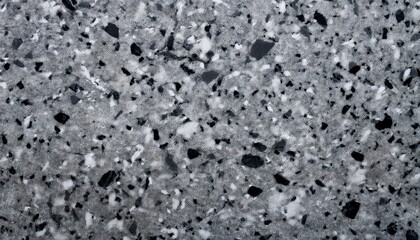 Background Of Gray Granite With A Texture Of Black And White Spots