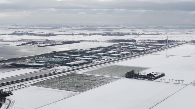 Winter Datacenter Digital Infrastructure Aerial