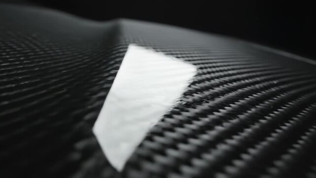 Closeup of textured fabric with white patch