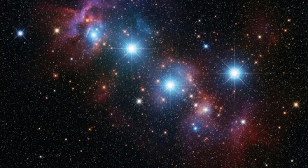 Fototapeta premium Bright stars in a galaxy.