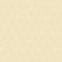 Gold vintage abstract vector seamless pattern, traditional Japanese geometric design.