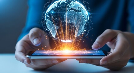 Digital connectivity and global communication through a smartphone interface