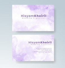 Fototapeta premium Beautiful business card template with watercolor