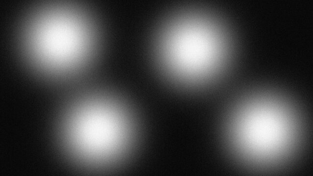 Abstract black and glowing white shiny gradient grainy backdrop 