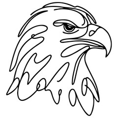 Obraz premium Eagle Head Line Art.