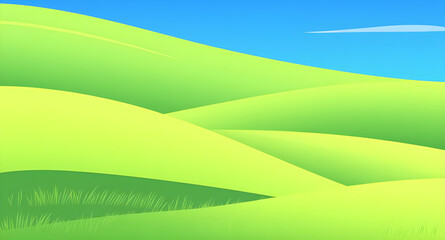 Obraz premium landscape, grassland, meadow, green, field, pasture, lawn, nature, scenery, countryside, rural, outdoor, horizon, plains, farmland, sky, bluesky, clouds, cloudscape, daylight, sunshine, sunny, bright,