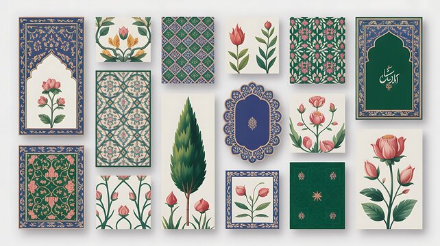 Traditional Indian flower motif. Indian Folk Art, Floral Prints, Living Room decor, wall painting, Pichwai Painting.
