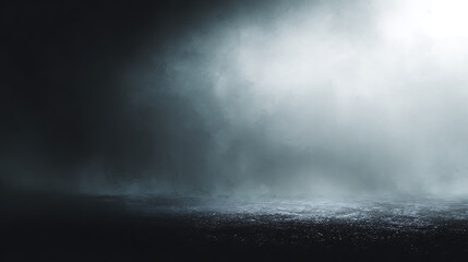 Fototapeta premium Atmospheric Fog and Light on Wet Ground mist smoke