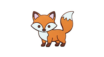 Obraz premium Cute Cartoon Fox Illustration