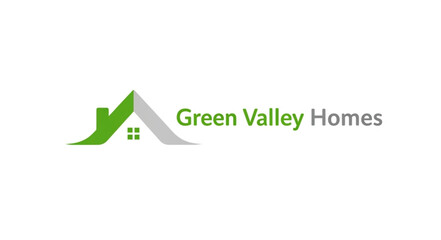 Green Valley Homes Logo with House Icon.