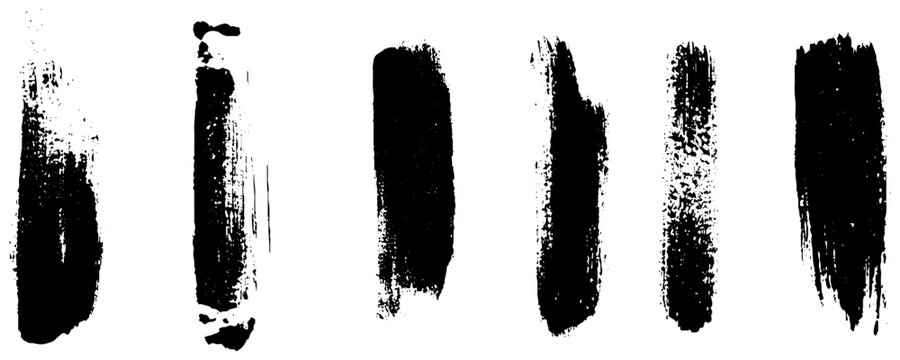 Rough Dry Brush Ink Strokes. 