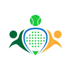 Padel sport icon design