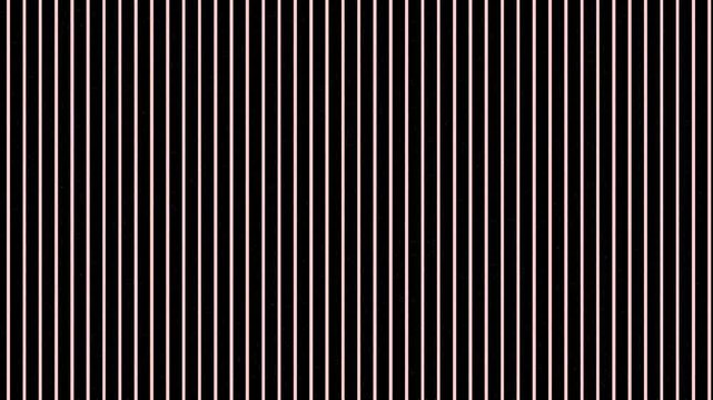 Black and white striped pattern background.