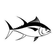 Obraz premium Tuna Fish Silhouette Vector Illustration