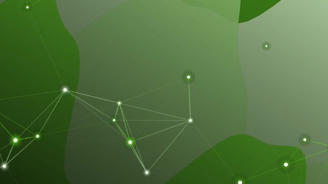 Network connections visualized on a green abstract background from a digital viewpoint