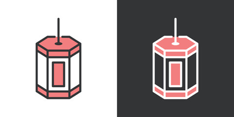 おみくじの2色ラインアイコン © WAWAWA