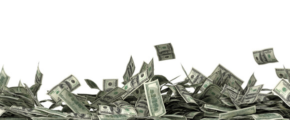 Pile Of Flying Dollar Bills Sparks Wealth, Cash Flow, And Financial Abundance In A Dynamic Money Scene