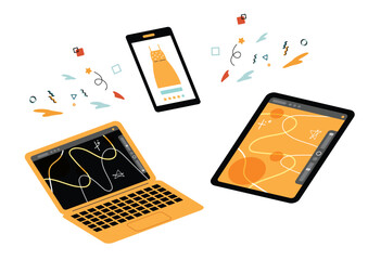 デバイスのイラストセット © Sami