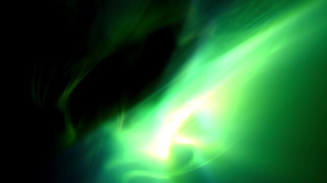 Glowing Green Flare Smoke Light VJ Loop Animation Abstract Background