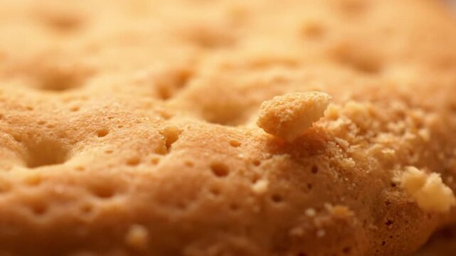 Close-up of a delicious sponge cake texture