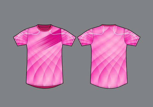 Pink Sports Jersey Template with Abstract Gradient Design