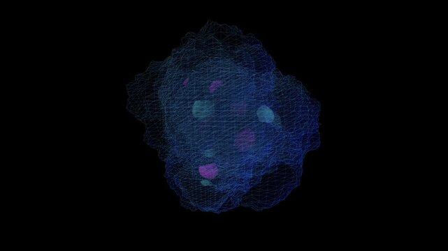Procedural 3D animation of lipid nanoparticles (LNPs) flowing in a high-density stream carrying mRNA payloads. Visualizes vaccine delivery at a molecular level. Seamless loop.