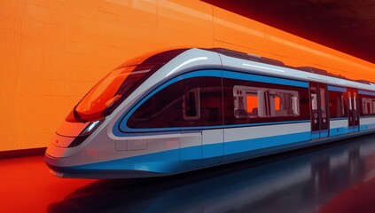 subway train in motion