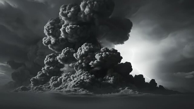 Dark storm clouds in sky