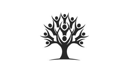 Obraz premium Strong Family Tree Unity Symbolizing Growth and Community Connection