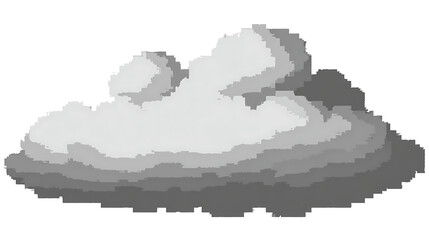 Pixelated Cumulus Cloud with Grey Shading light image