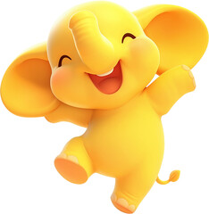 귀여운 노랑 코끼리 캐릭터