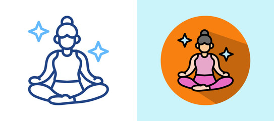 Fototapeta premium Mindfulness Meditation isometric icon