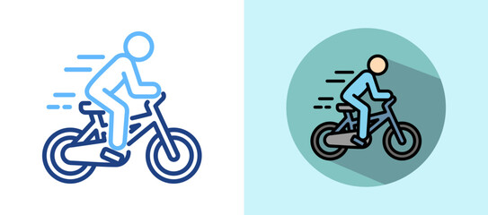 Fototapeta premium Cycling Fitness isometric icon