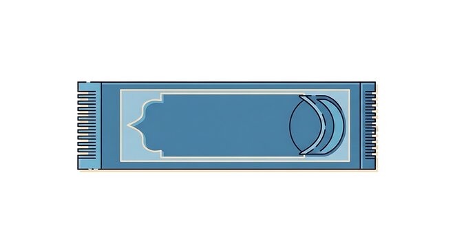 Computer RAM memory module close-up.