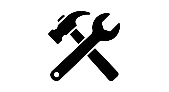 Tools icon with hammer and wrench.