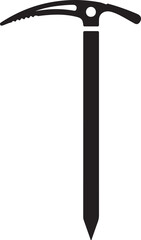 Ice Pick icon in silhouette on white background.

