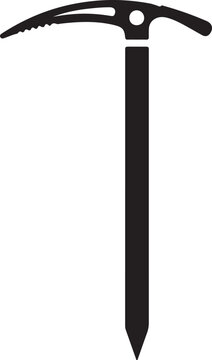 Ice Pick icon in silhouette on white background.
