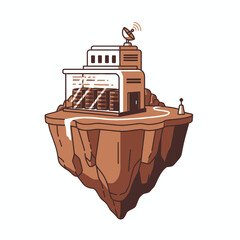 Floating Island with Data Center for Isolated Network