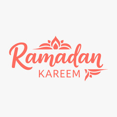 Vibrant hand-drawn Ramadan Kareem lettering written in cursive script with decorative elements.