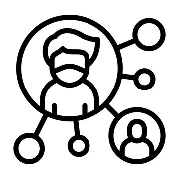 contact tracing icon line