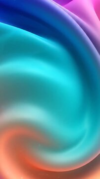 Vibrant purple and blue abstract waves create a dynamic flowing background.