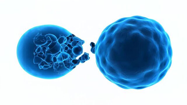 Microscopic 3D Animation of Cellular Autophagy and Biological Regeneration