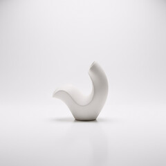 abstract minimalist ceramic object / modern sculpture decor